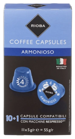 Rioba Kaffeekapseln Armonioso 11 Kapseln (55 G)