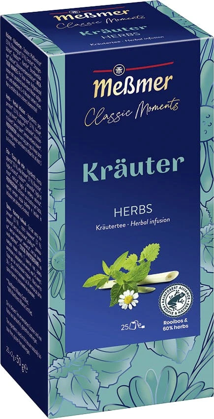 Meßmer Kräutertee Kräuter Pur 25 Teebeutel (50 G) 3 Meßmer Kräutertee Kräuter Pur 25 Teebeutel (50 G) – Bild 3