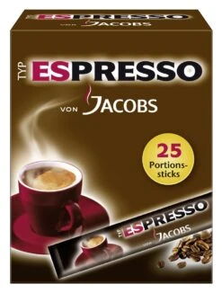Jacobs Instant-Kaffee Espresso Sticks 25 Portionen (45g)