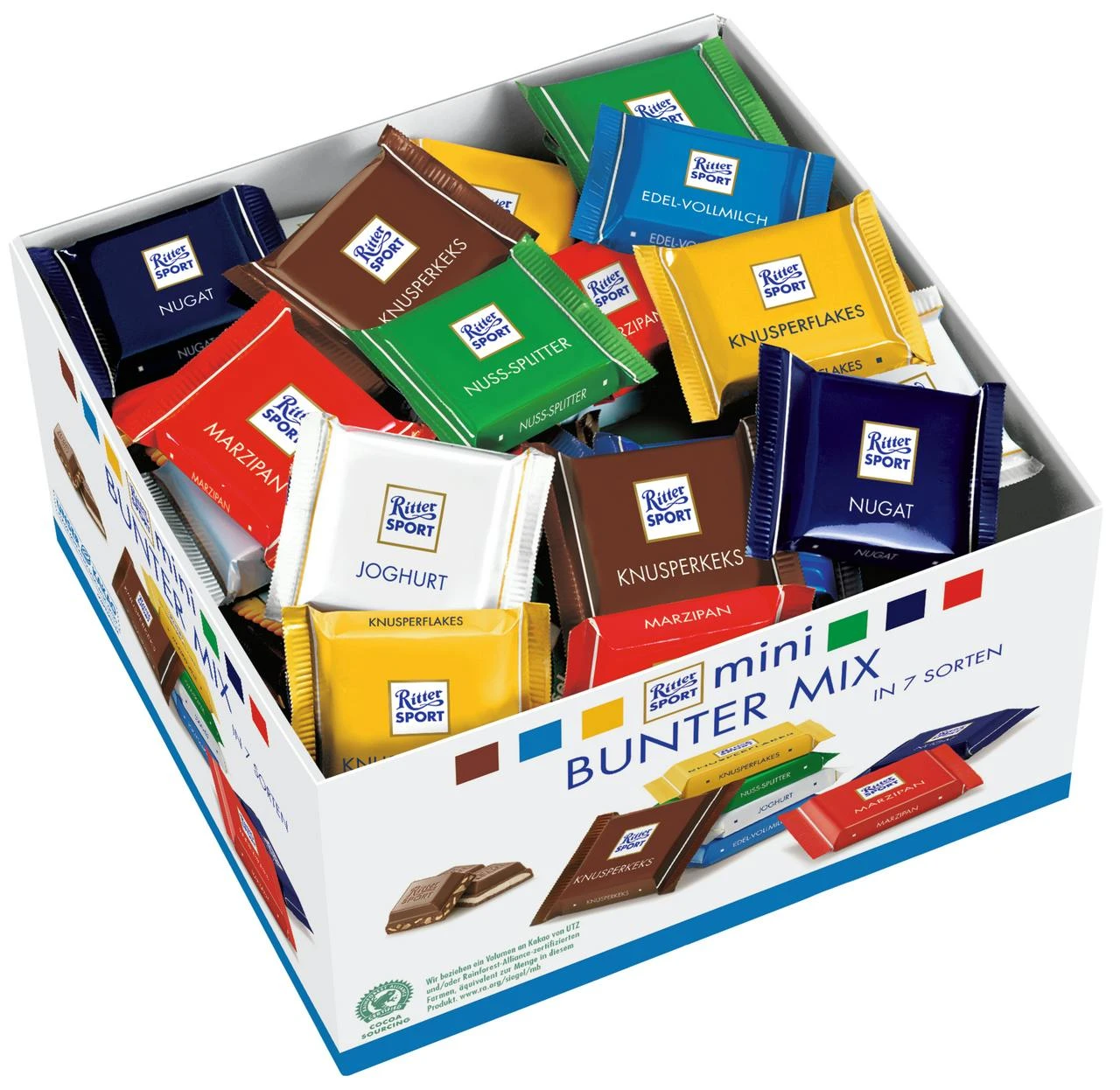 Ritter Sport Schokoladentafeln Minis Bunte Vielfalt 84 Portionen X 16,97g (1,42kg) 1 Ritter Sport Schokoladentafeln Minis Bunte Vielfalt 84 Portionen X 16,97g (1,42kg)