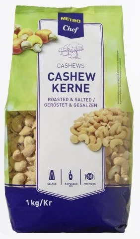 METRO Chef Cashewkerne Gesalzen & Geröstet (1 Kg) 1 METRO Chef Cashewkerne Gesalzen & Geröstet (1 Kg)