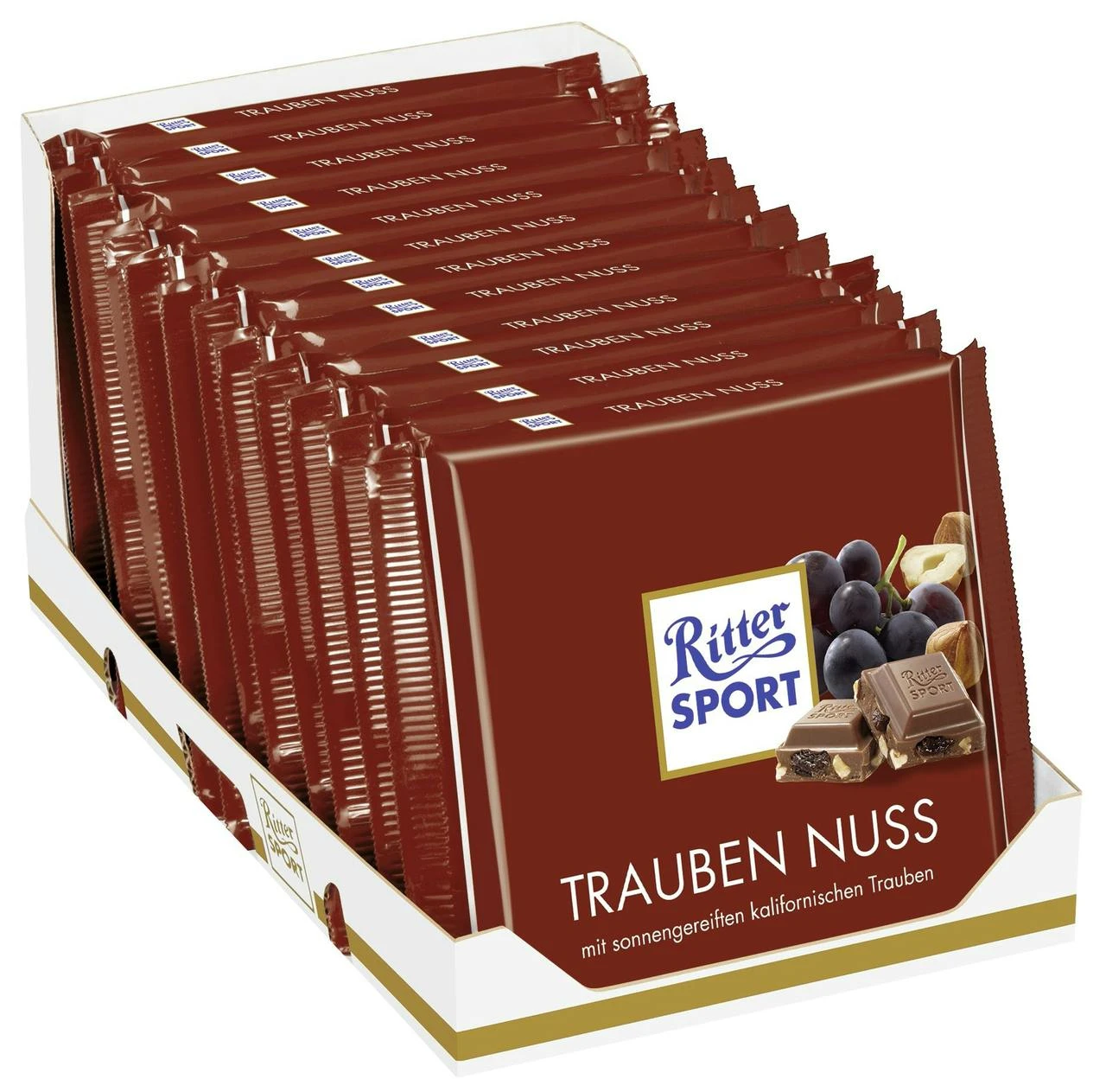 Ritter Sport Nuss Klasse Voll-Nuss 10 X 100 G (1 Kg) 2 Ritter Sport Nuss Klasse Voll-Nuss 10 X 100 G (1 Kg) – Bild 2