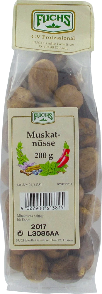 Fuchs Muskatnuss Ganz (200g) 1 Fuchs Muskatnuss Ganz (200g)