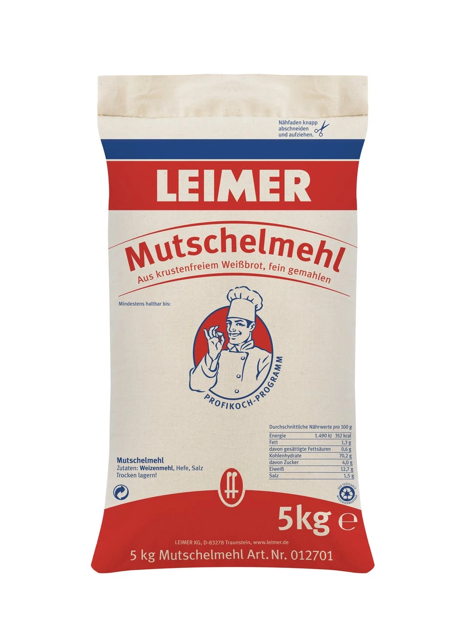 Leimer Mutschelmehl Semmelbrösel Aus Krustenfreiem Weißbrot (5 Kg) 1 Leimer Mutschelmehl Semmelbrösel Aus Krustenfreiem Weißbrot (5 Kg)