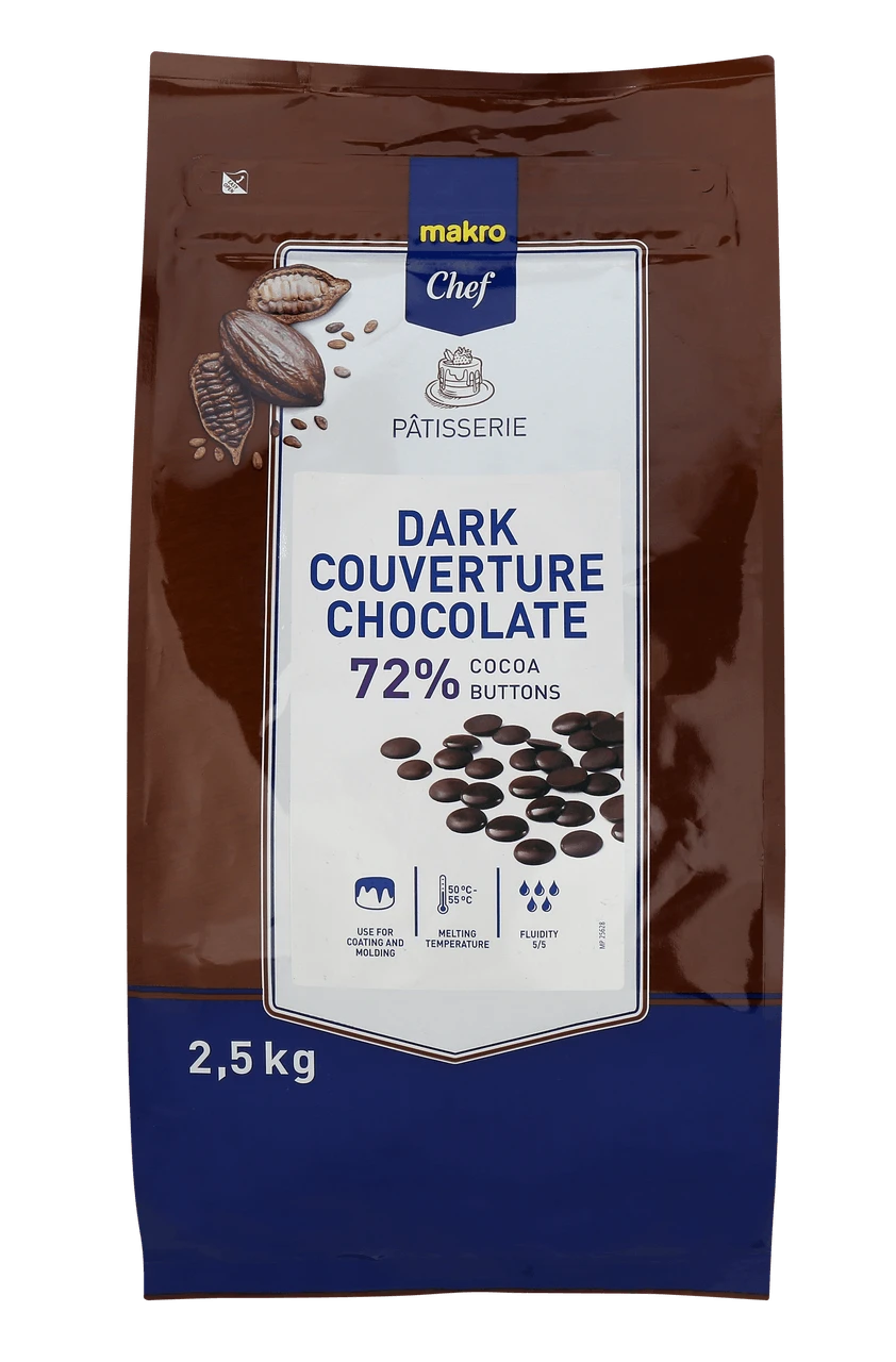 METRO Chef Kuvertüre Buttons Dark 72 % (2,5 Kg)