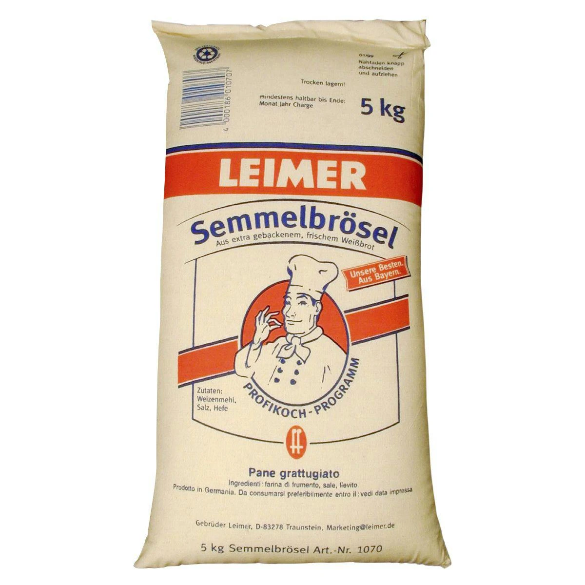 Leimer Mutschelmehl Semmelbrösel Aus Krustenfreiem Weißbrot (5 Kg) 2 Leimer Mutschelmehl Semmelbrösel Aus Krustenfreiem Weißbrot (5 Kg) – Bild 2